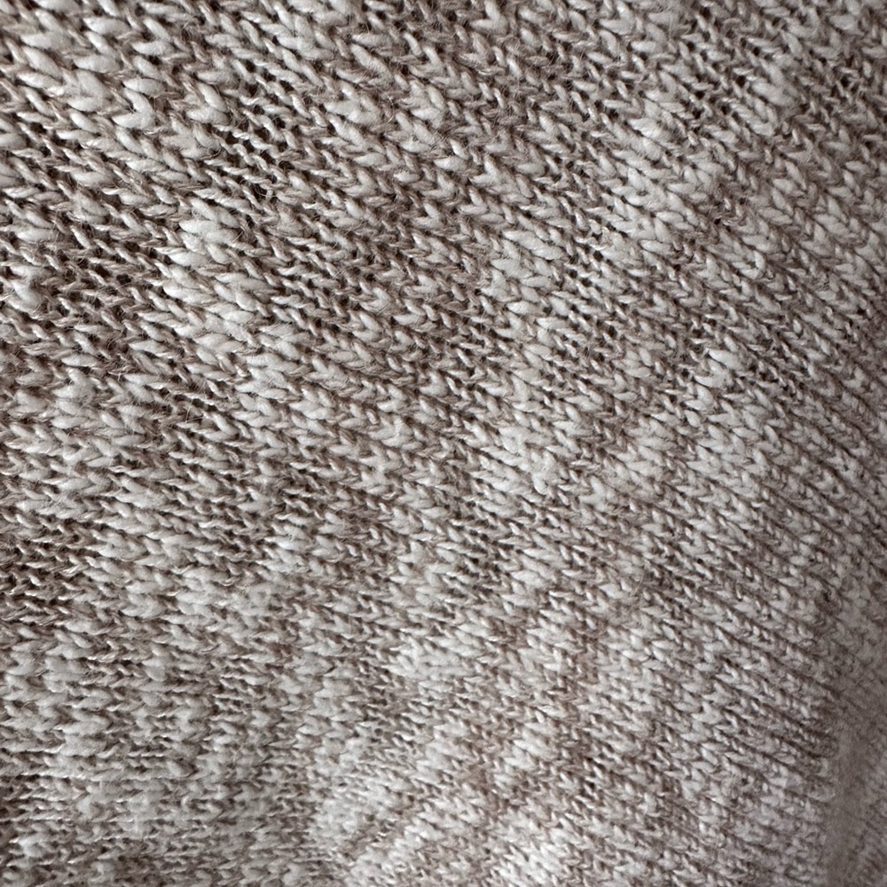 Eileen Fisher Natural Funnel Neck Poncho Organic Cotton Alpaca Lagenlook Oatmeal - Picture 5 of 8